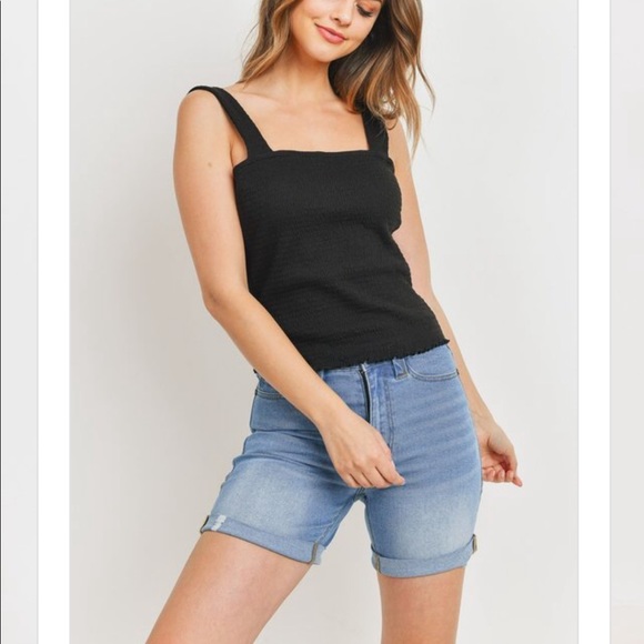 New Paper Crane Smocked Merrow Edge Tank Top Colour Pink Size Medium - Picture 11 of 13